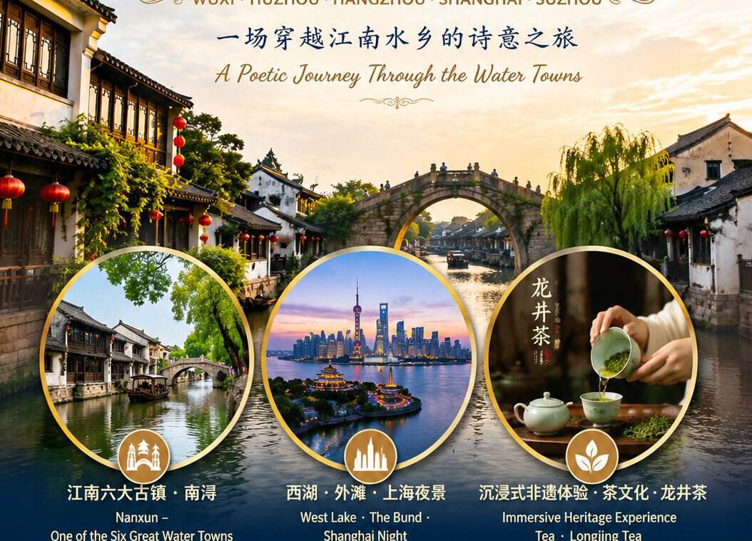 6D5N Wuxi Jiangnan Water Town Escape