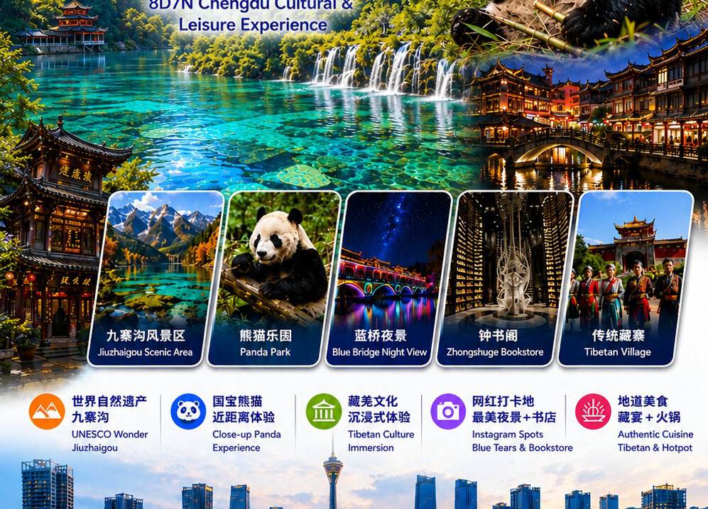8D7N Chengdu Cultural and Leisure Experience