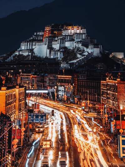 Potala Palace Square Night View