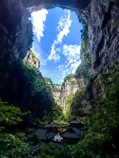 Wulong Three Natural Bridges (Included eco shuttle, downward elevator, and buggy ride)