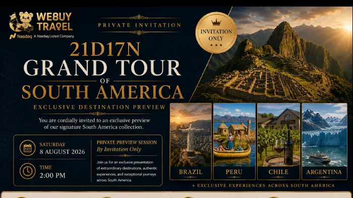 Private Exclusive Destination Talk – Grand Tour of South America