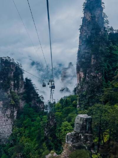 Tianzi Mountain (cable car down)