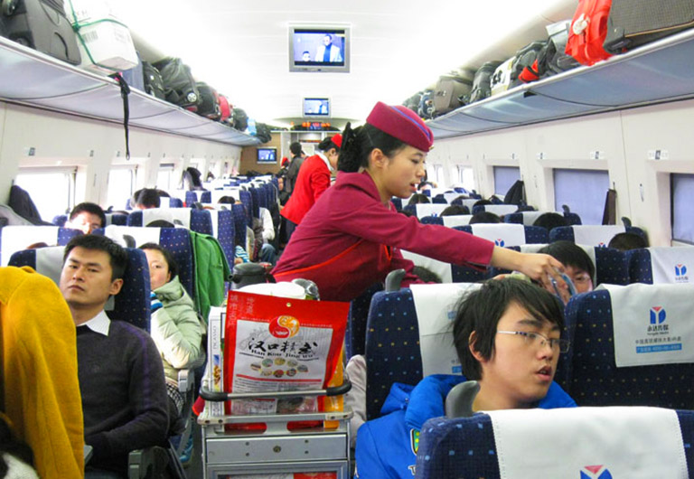 Food Trolley on China High Speed Train