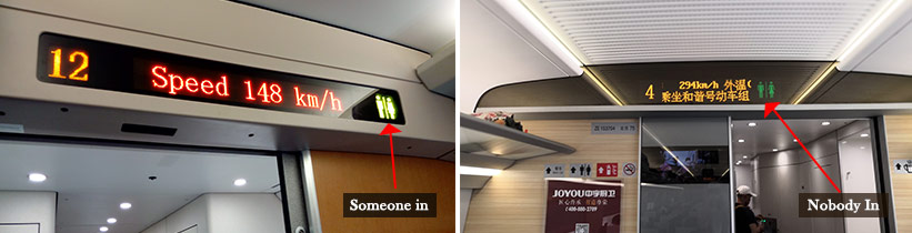 Toilet Sign on China High Speed Train