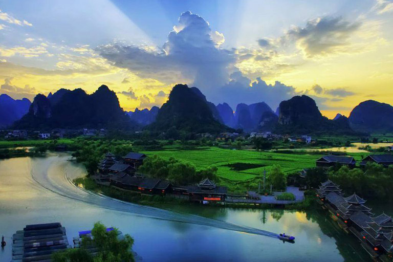 Stunning Guilin Karst landscape