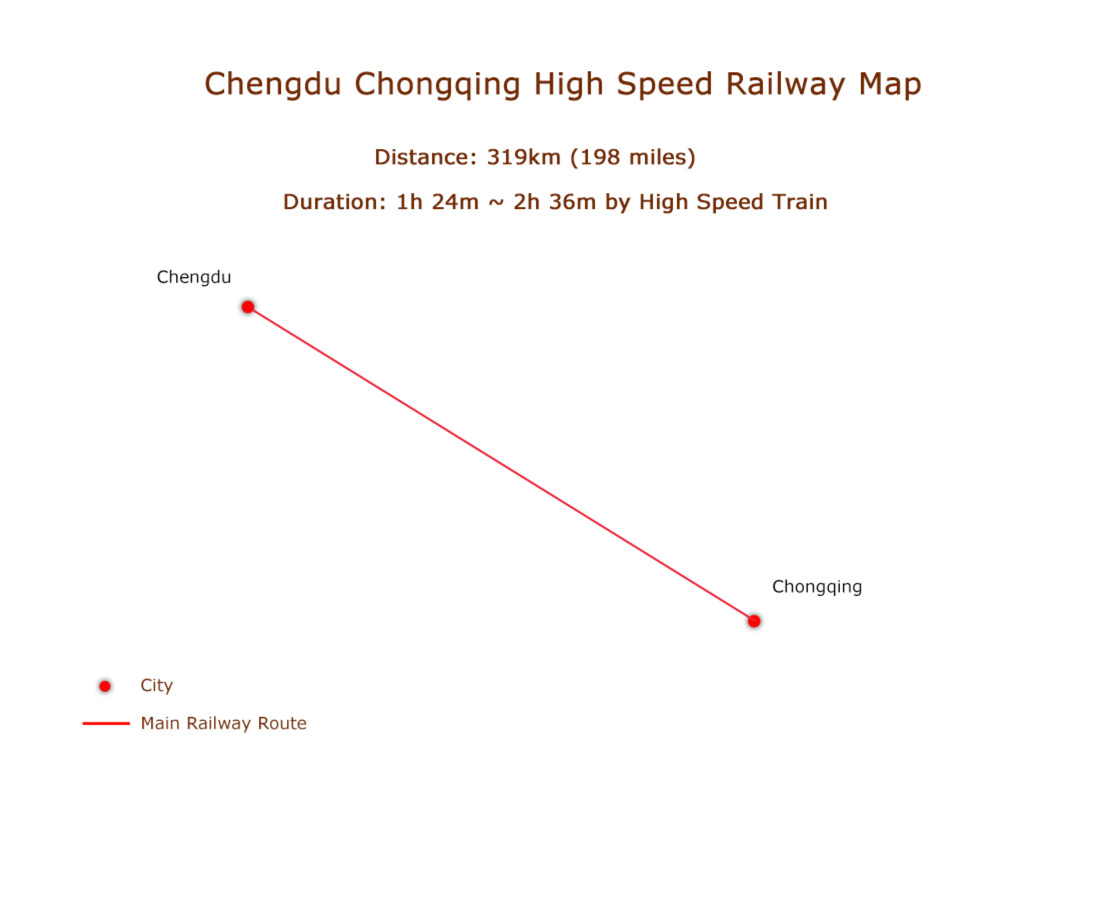 Chengdu Chongqing High Speed Rail Map