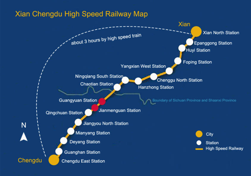 Xian Chengdu High Speed Rail Map