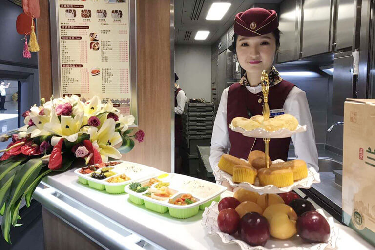 Dining Car on China High Speed Train