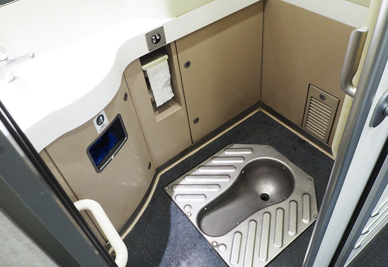 Squat Toilet on China High Speed Train
