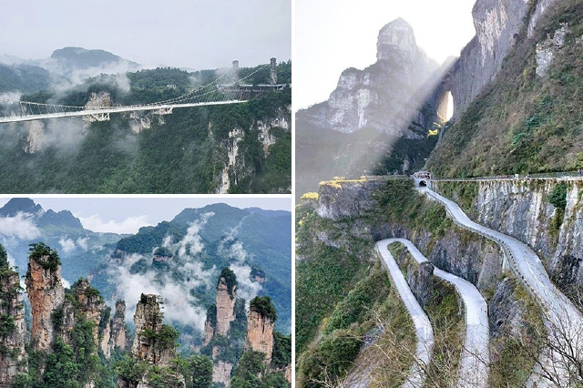 Sandstone pillars of Zhangjiajie National Forest Park