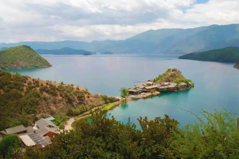 Aerial View of Lugu Lake