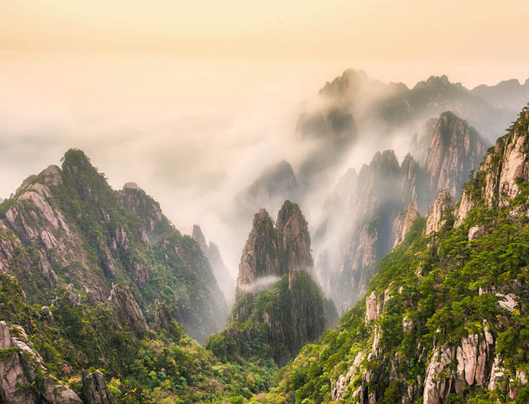 Misty Yellow Mountain