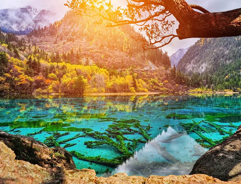 Jiuzhaigou Valley in Autumn