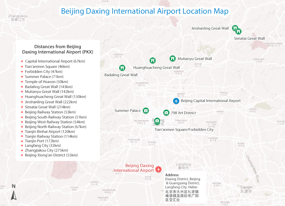 Beijing Daxing International Airport Location Map