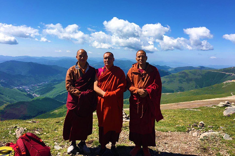 Tibetan Buddhist Monk in Mount Wutai