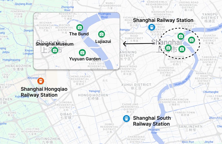 Shanghai Hongqiao Railway Station Transportation Map