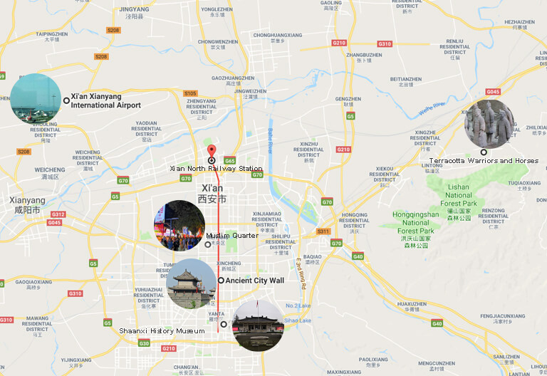 Xian North Railway Station Location Map