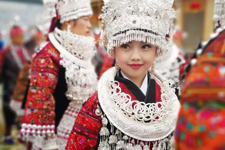 Miao Ethnic Girls in Kaili