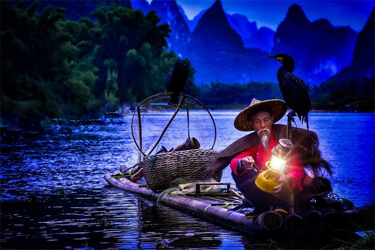 Fisherman on Idyllic Lijiang