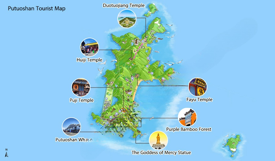 Putuoshan Tourist Map