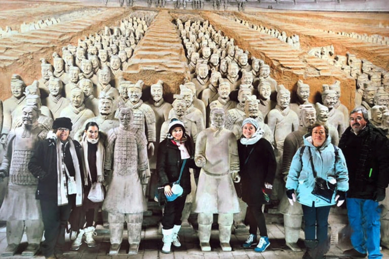 Daniela and Her Family in Terracotta Warriors Museum