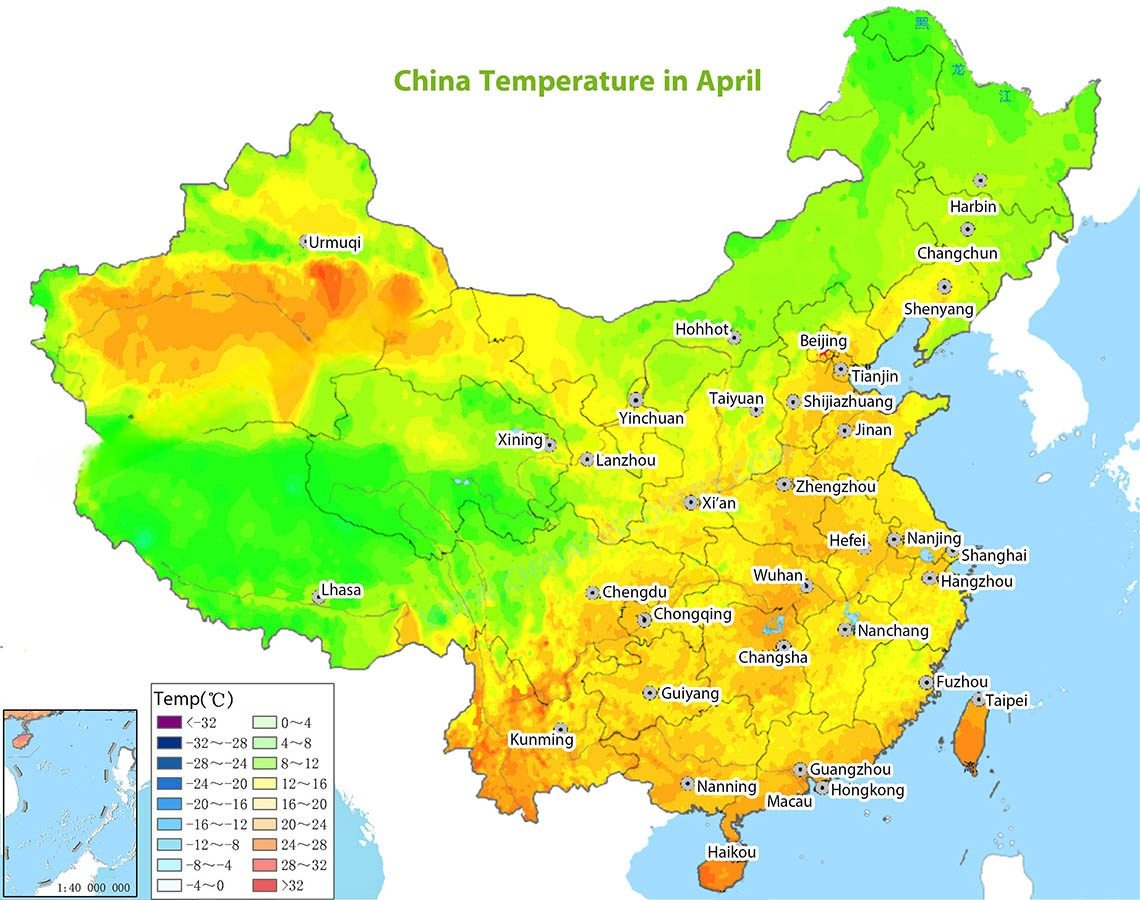China Temperature in April
