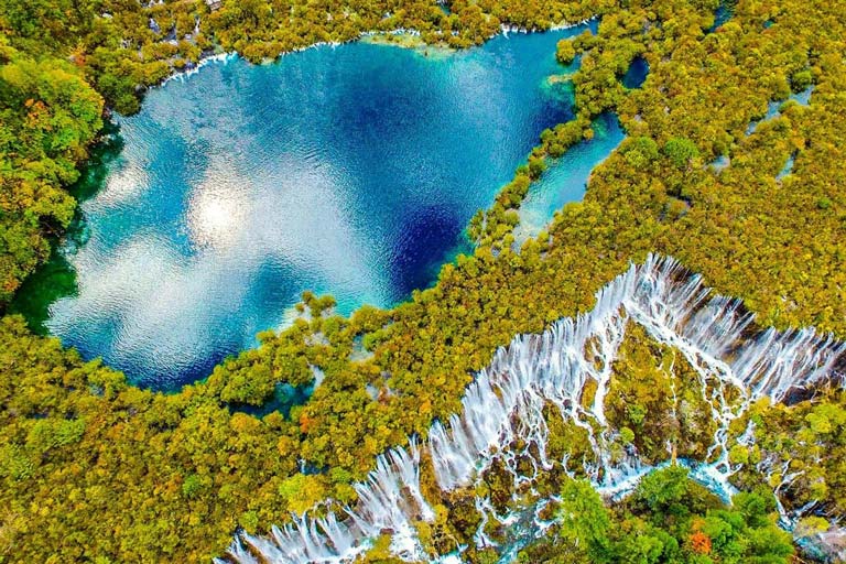 Nuorilang Waterfall in Summer