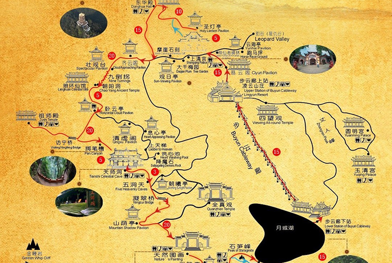 Tourist Map of Front Mount Qingcheng