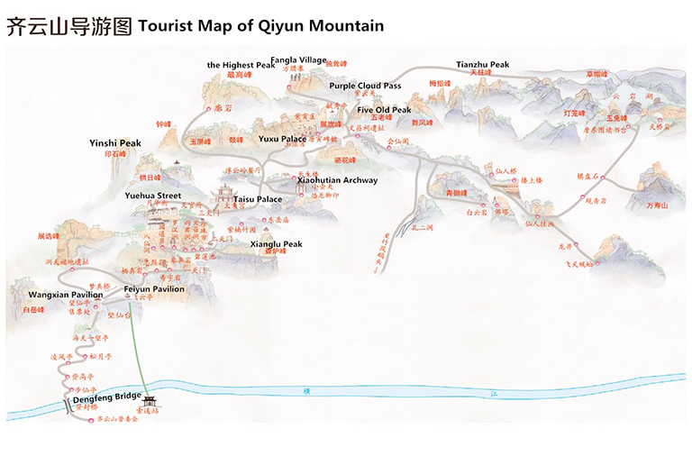 Tourist Map of Qiyun Mountain