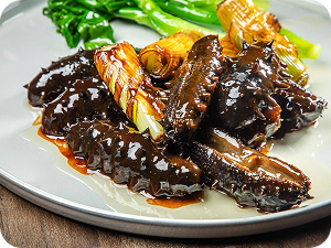 Scallion-Fried Sea Cucumber