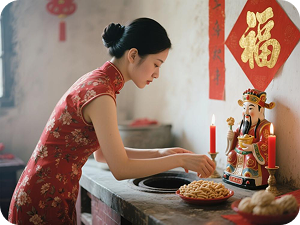 Offer sacrifices to the Kitchen God