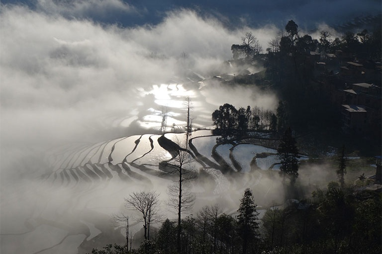 Duoyishi Rice Terraces Sunrise in December
