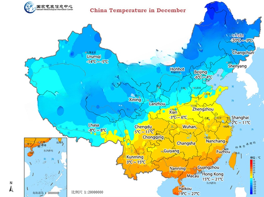 China Temperature in December