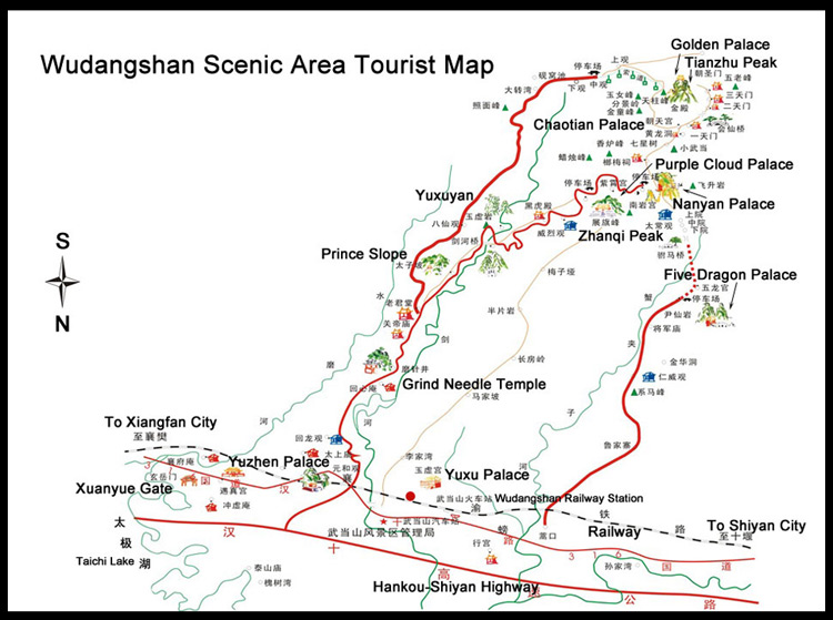 Guide Map of Wudang Mountain