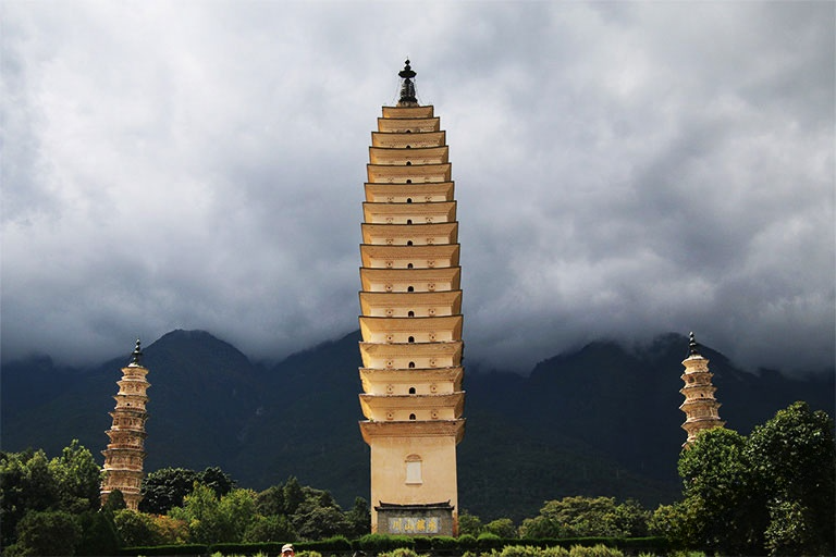 Three Pagodas and Its Reflection